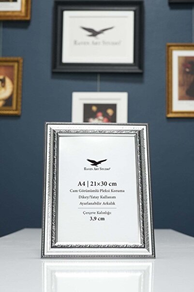Raven Art Studio Olden A4-21x30cm Argintiu pentru imagini, fotografii, docume...
