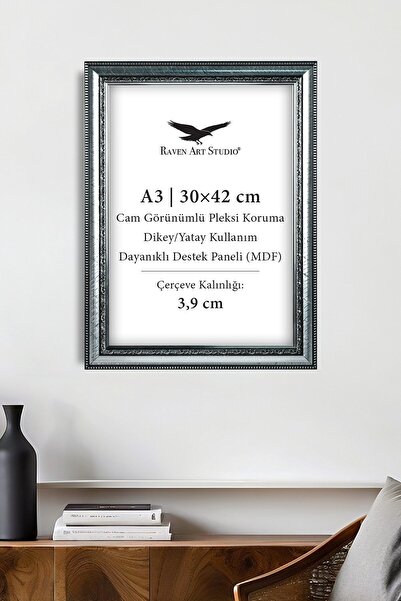 Raven Art Studio Olden A3-30x42cm Argintiu pentru imagini, fotografii, docume...