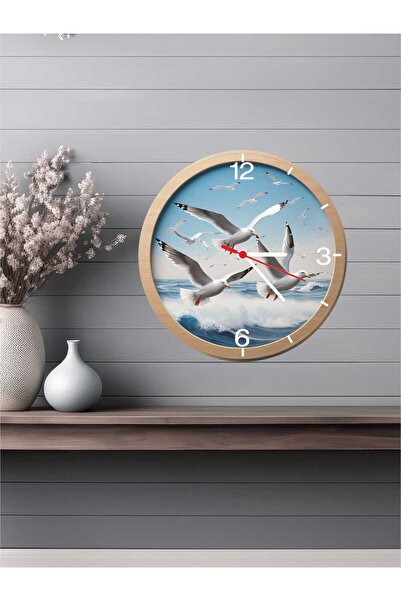 Altınuç Art Design 3D Görünümlü Ahşap Duvar Saati V14 24x24 cm