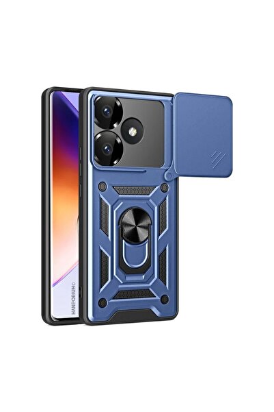 HANPORIUM حافظة خزان متوافقة مع Redmi Turbo 3 5G - غطاء خارجي مدرع مع حامل حل...