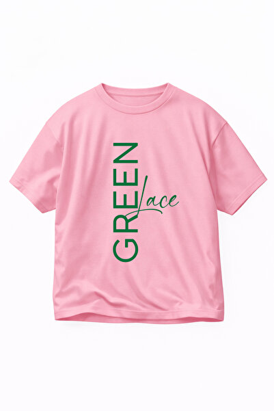 VODEXA Tricou oversize unisex verde cu imprimeu, 100% bumbac, croială confort...