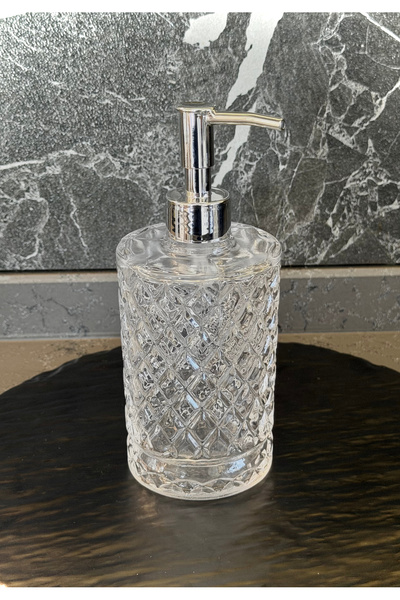Kozak Handmade Glass Bathroom Soap Dish Set, Set of 3 |   Liquid Soap Dispenser, Toothbrush Holder, Solid Soap Dispenser