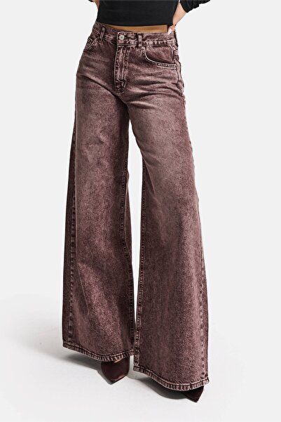 it's basic Women's Dark Denim Color Hera 4S6-157 Palazzo Fit Mid Waist Denim ...