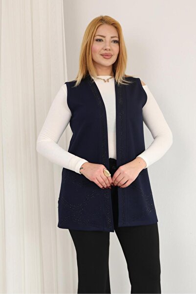 Siyezen Large Size Sparkling Stones Vest