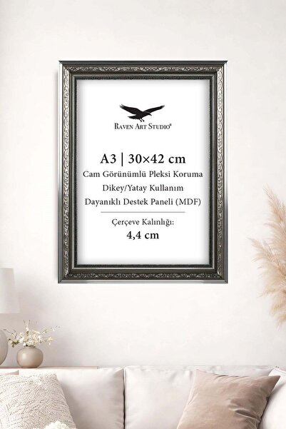 Raven Art Studio Bloom A3-30x42cm Argintiu pentru tablouri, fotografii, docum...