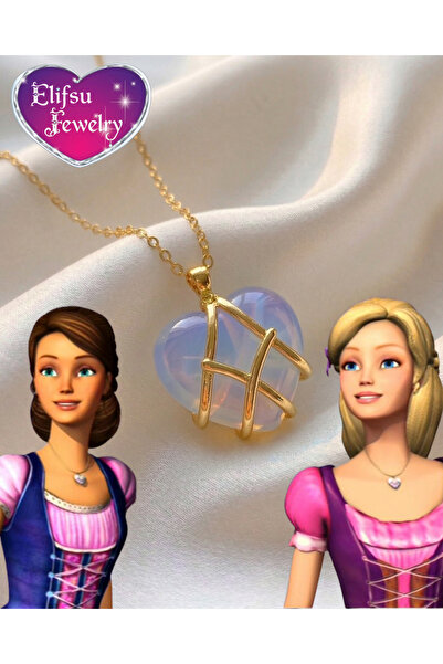Elifsu Jewelry Barbi Diamond Castle Doğal Taşlı Kolye Arkadaşlık Kolyesi