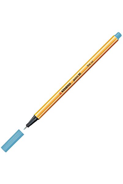 Stabilo قلم تحديد ذو رأس رفيع 88/57، 88 نقطة، رأس 0.4 مم، أزرق (علبة تحتوي عل...