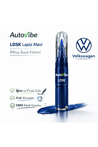 AutoVibe LD5K Lapiz Mavi Rötuş Boya Kalemi – Volkswagen Audi Skoda Seat Uyuml...