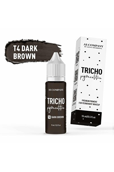 AS COMPANY T4 Dark Brown 15 ml Kalıcı Makyaj Saç Similasyonu Pigmenti