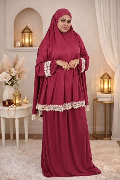 MORRISSA Two-Pieces Islamic Prayer Dress Jilbab Modest Outfit for Muslim Wome...