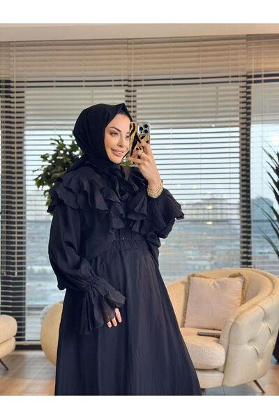 ALANURMODA 3237 طقم تنورة مع فولان وتفاصيل ربط