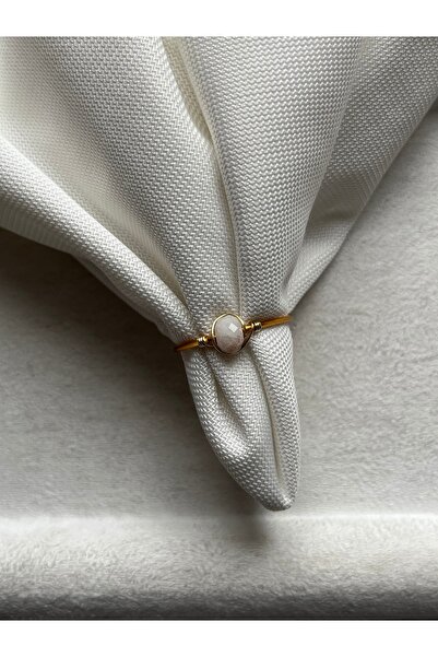 Pel Design Rondela Moonstone Adjustable Wire Ring Handcrafted (Silver, Copper...