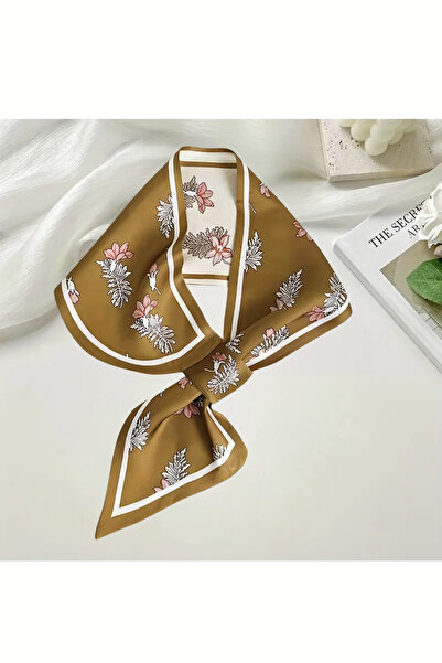 nurfemina Çiçek Desenli Çift Taraflı Kullanıma Uygun Kadın Kravat Fular