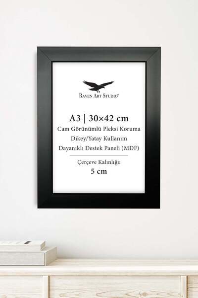 Raven Art Studio Nest A3-30x42cm Negru pentru imagini, fotografii, documente,...