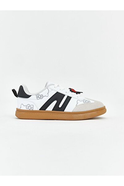 LC Waikiki LCW STEPS Beyaz Hello Kitty Nakışlı Cırt Cırtlı Kız Çocuk Sneaker