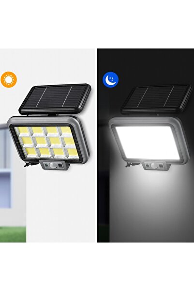 gaman Solar Güneş Enerjili 12 Gözlü 144 COB LED Bahçe Lambası Su Geçirmez Pro...