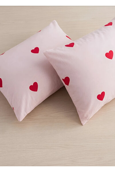 vanillasoft Husă de pernă Vanilla Soft cu 2 inimi - cu husă 50x70