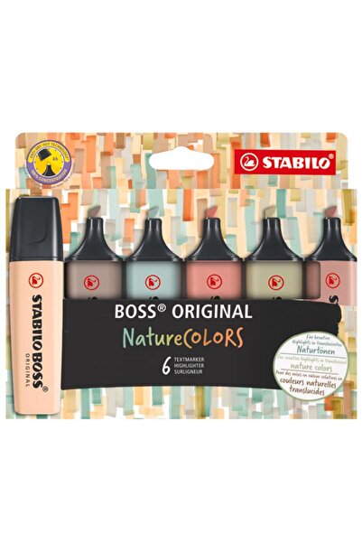 Stabilo Fosforlu Kalem Boss Naturecolors 6 LI Etui 70/6-2-2