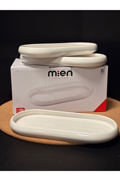 MİEN 6-Piece Oval Porcelain Presentation Plate Breakfast Plate