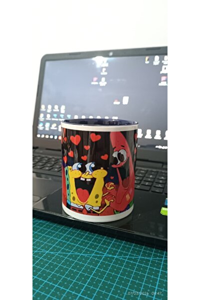 Eylül'ün Atölyesi Kupa Bardak - "Sünger Bob & Patrick" Temalı