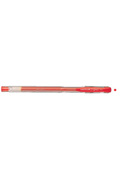 UNİ-BALL Uni-ball Roller Kalem (12 ADET) Signo Fine Jel Bilye Uç 0.7 Mm Kırmı...