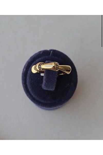 Haziran Adjustable Accessory, Steel Bambo Zircon Stone Gold Ring