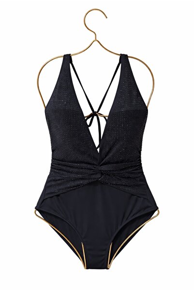 Mores Midnight Crystal Stone Shaping / Sculpting Women's Swimsuit