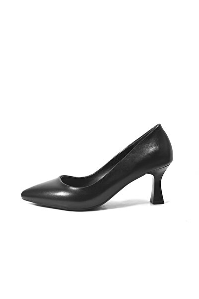 Beety 15.7021 حذاء نسائي أسود قصير بكعب ستيليتو مكون من حذاء بكعب عريض قطع