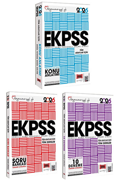 Yargı Yayınları 2026 EKPSS Konu + Soru Bankası + 10 Deneme 3 lü Set