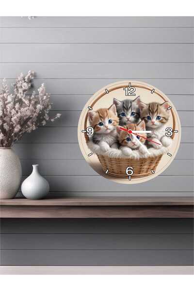 Altınuç Art Design 3D Görünümlü Ahşap Duvar Saati V16 24x24 cm