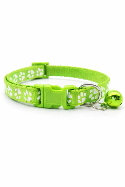 Miliva Pati Patterned Pistachio Green Color Adjustable Rattle Cat-Dog Collar