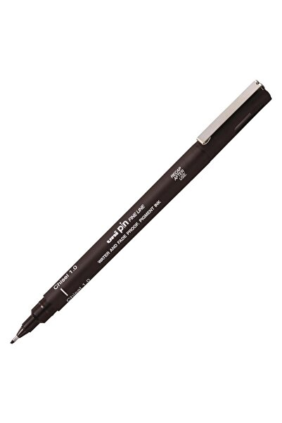 UNİ-BALL قلم دبوس 1.0 ذو رأس مقطوع بخط دقيق أسود PIN CS1-200