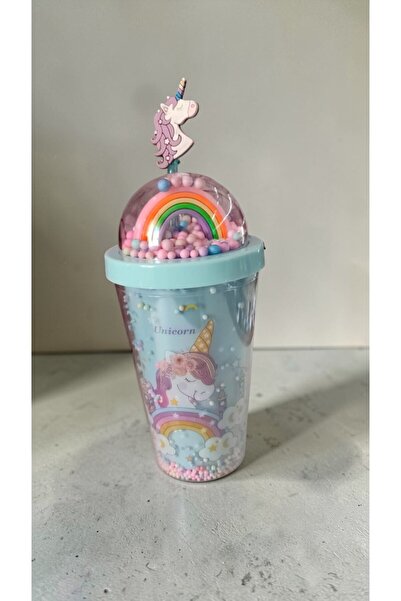 FAMEMUS ACCESSORY Unicorn IŞIKSIZ Pipetli Bardak Matara Suluk Kaliteli Ürün