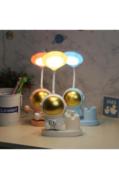 Kanonik Education حامل قلم على شكل مصباح طاولة لرائد الفضاء