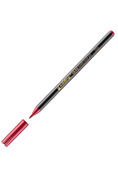 Edding قلم ذو طرف فرشاة أحمر معدني E-1340