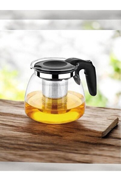 BİZ ZÜCCACİYE إبريق شاي زجاجي من بيز هوم سعة 900 مل (قطر قاعدة 10 سم)