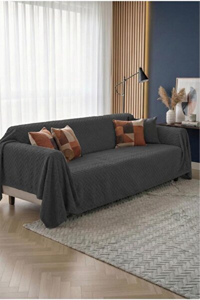 Çeyiz Diyarı Burete Wellsoft husă pentru canapea 170x210 Cm Gri Inchis