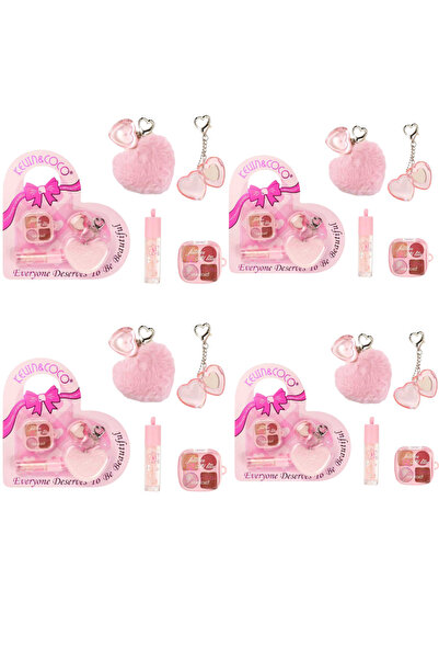 kevin coco بكجات هدايا (4) كيفن آند كوكو الوردي: طقم توزيعات متكامل (ظلال عيو...