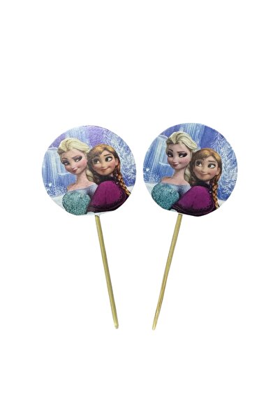 CAVAŞ sun hat Scobitori pentru petrecere Elsa Frozen, 10 bucăți - 9x3.5cm lun...