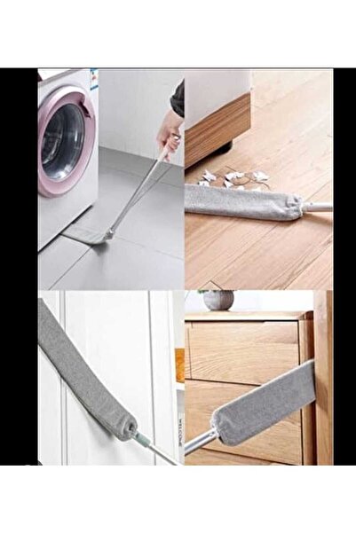 Dalian Home Mop Mikrofiber Başlıklı Dip Köşe Raf Ulaşılamıyan Yerler Için Esnek Toz Mop Uzun Saplı