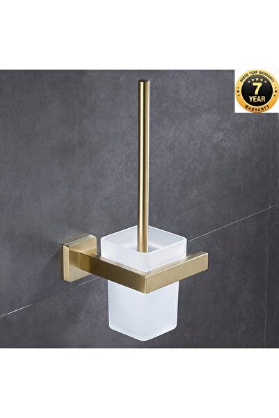 OEM Bathroom Toilet Mat Gold Hanger Built-In Toilet Brush New Square Model So...