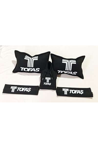 Fiat /Tofaş LOGOLU 2Lİ BOYUN YASTIĞI 2Lİ EMNİYET KEMER PEDİ 1ADET VİTES POLAR...