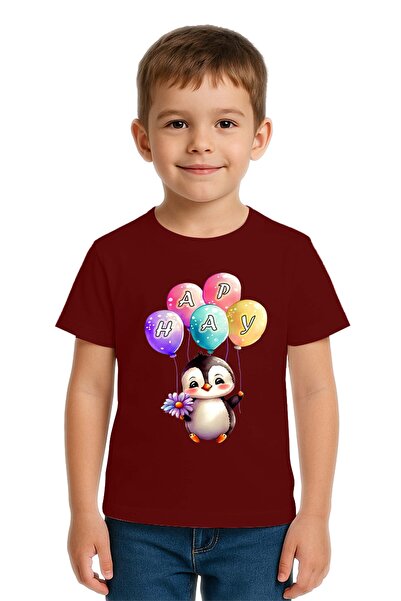 SEDİRLİ تي شيرت للأطفال من الجنسين Penguin Penguin مطبوع مصنوع من قماش قطني م...