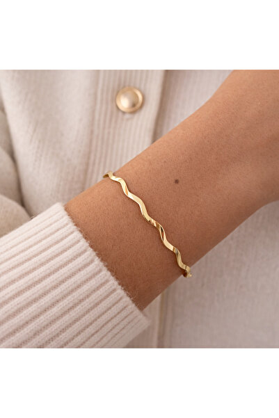 nerora 14K Altın Kaplama Ajda Bilezik Tekli