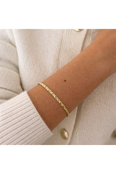 nerora 14K Altın Kaplama Ajda Bilezik Tekli