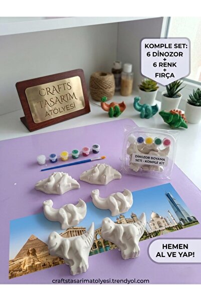 crafts tasarım atölyesi DİNAZOR BOYAMA SETİ