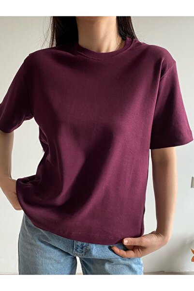 Bade Butik Plum Crew Neck Babe Basic T-Shirt