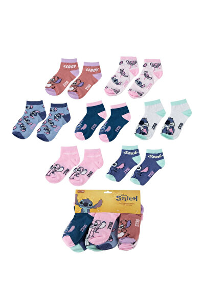 Lilo & Stitch Σετ 7 ζευγαριών κοντές κάλτσες 31-34 EU Πολύχρωμες