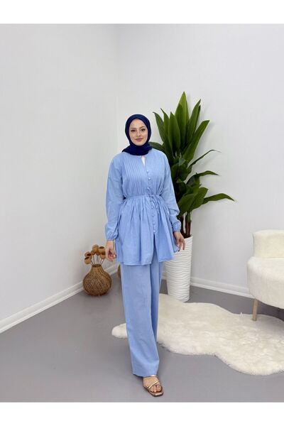 VOLT CLOTHİNG Premium Linen Pleated Trousers Suit