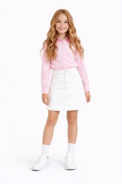 NOBLE STORE Κοστούμι φούστας για κορίτσια με λινό πουκάμισο, Στολή επίδειξης ...